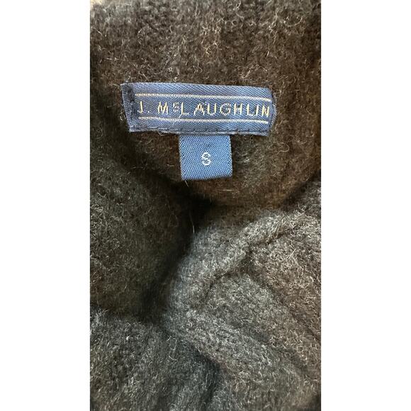 J. McLaughlin Wool Blend Black Cord Sweater Women’s Small - Picture 7 of 7